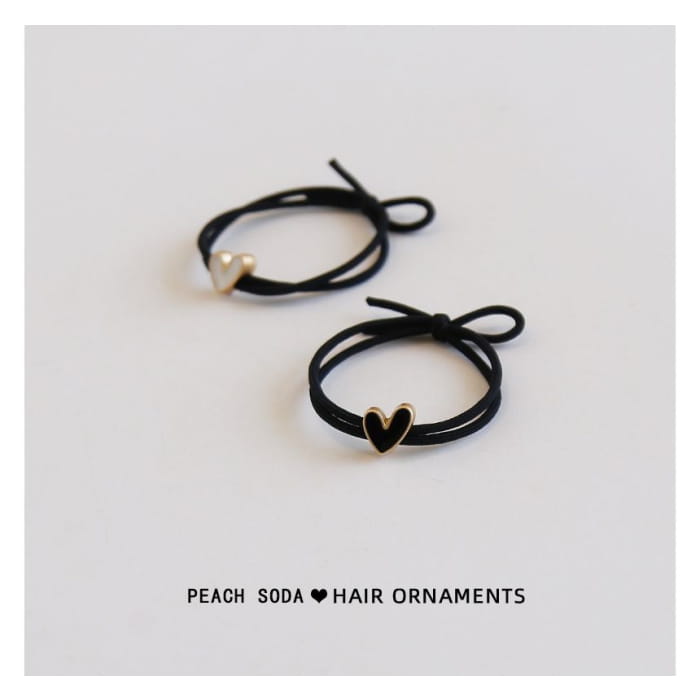 Set of 2: Rabbit / Heart Alloy Hair Tie