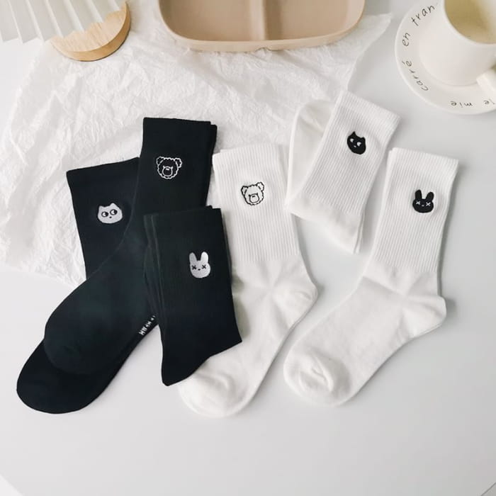 Set Of 3 Pairs: Animal Socks