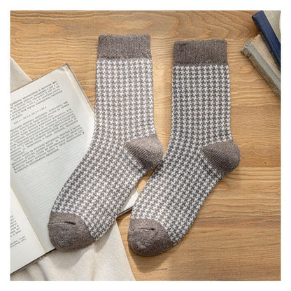 Set of 3 Pairs: Houndstooth Socks