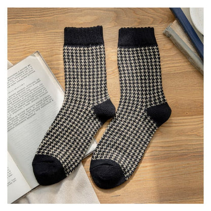 Set of 3 Pairs: Houndstooth Socks