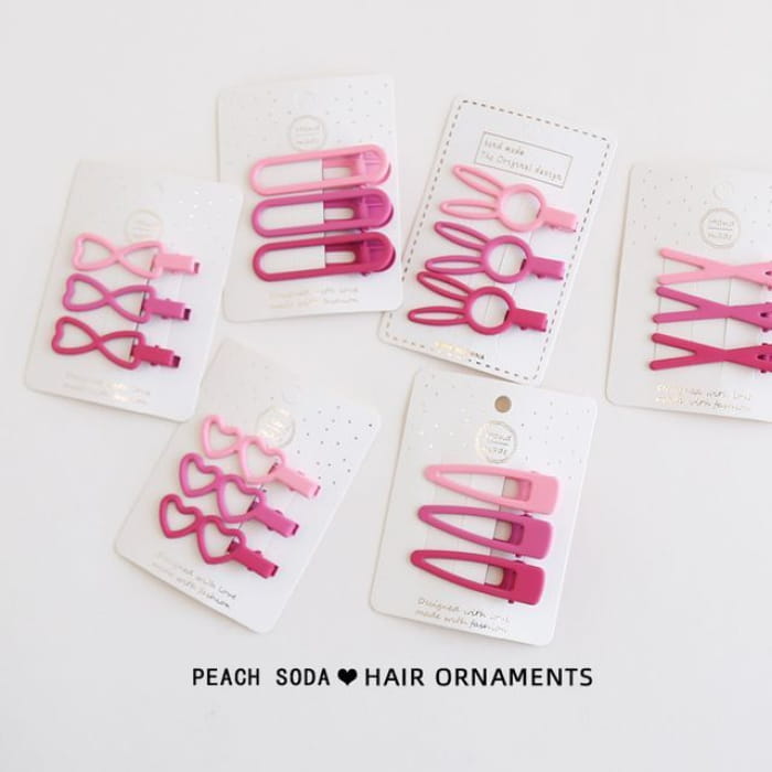 Set of 3: Plain Hair Clip