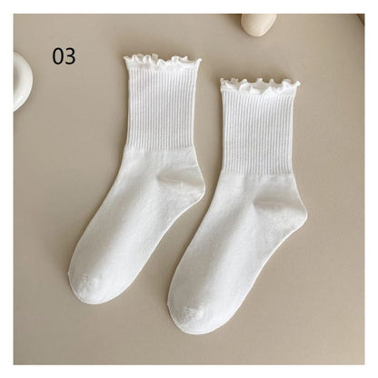 Set of 4: Frill Trim Socks