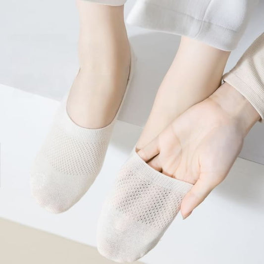 Set of 5 Pairs: Plain No Show Socks