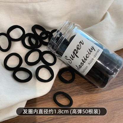 Set of 50: Hair Tie - 50 - Black / One Size