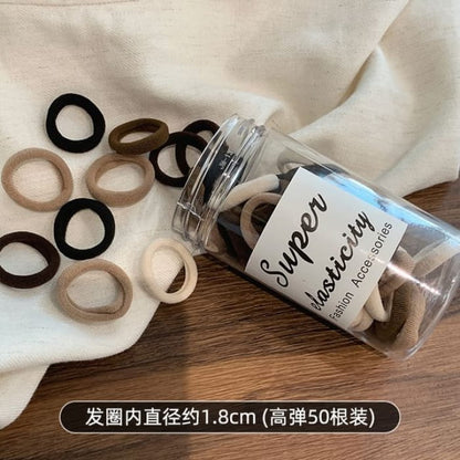 Set of 50: Hair Tie - 50 - Coffee / One Size