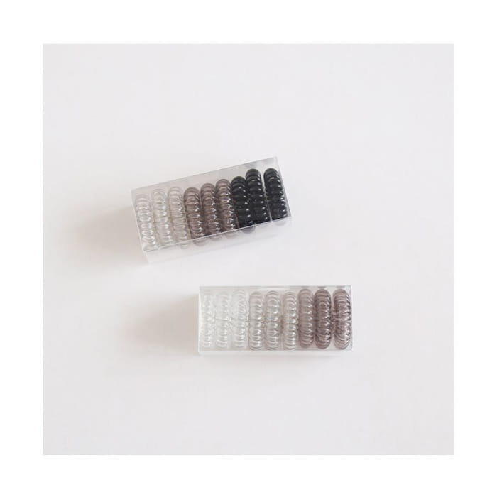 Set of 9: Coil Hair Tie (various designs)