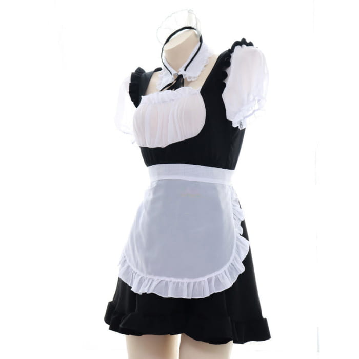 Sexy Ruffle Maid Dress Nightdress Lingerie Set