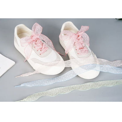 Sheer Dot Organza Ribbon Shoelaces