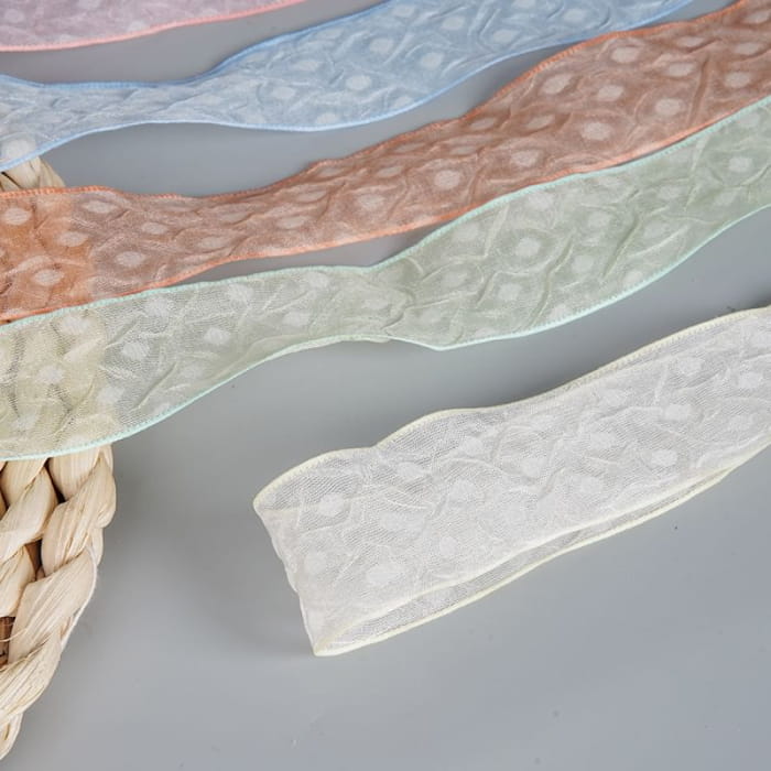 Sheer Dot Organza Ribbon Shoelaces