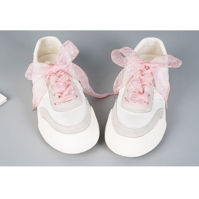 Sheer Dot Organza Ribbon Shoelaces