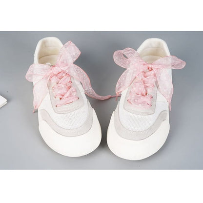 Sheer Dot Organza Ribbon Shoelaces