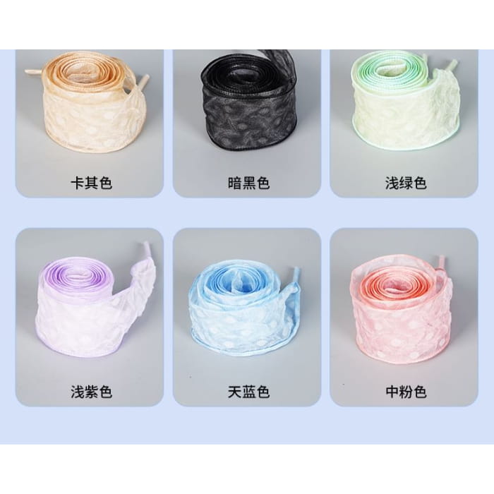 Sheer Dot Organza Ribbon Shoelaces