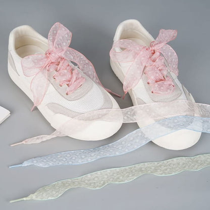 Sheer Dot Organza Ribbon Shoelaces