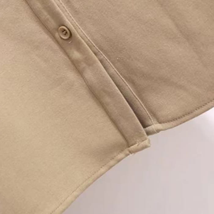 Shirt Pleated Skirt Pocket Wool Jacket Coat