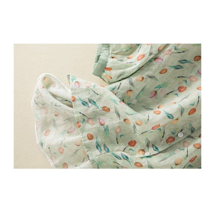 Short-Sleeve Floral Print Shirt