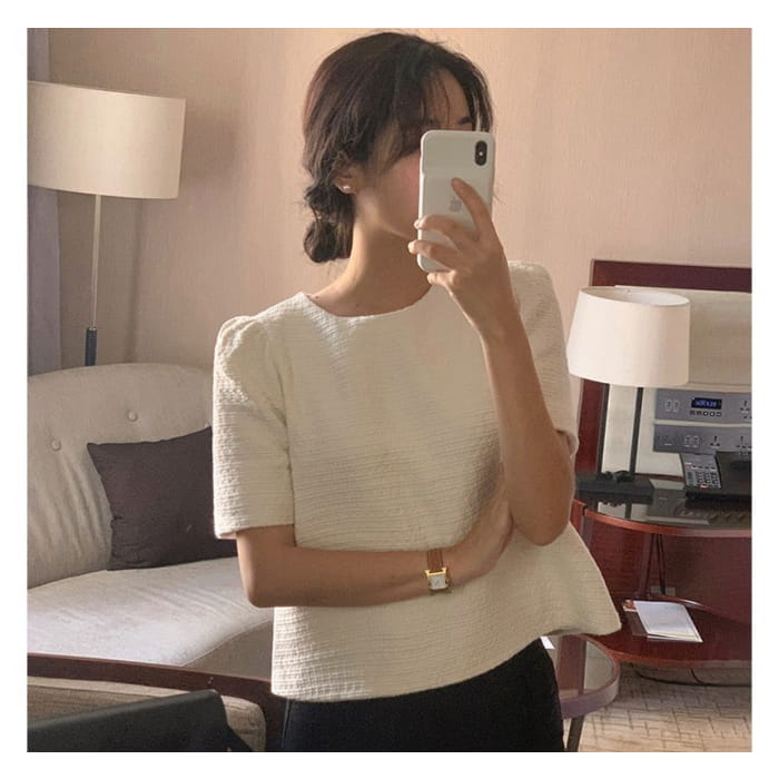 Short-Sleeve Plain Top