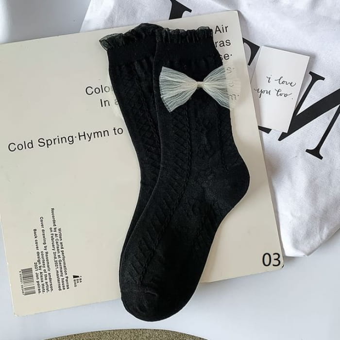 Short Socks (Various Designs) - 03 - Black / One Size