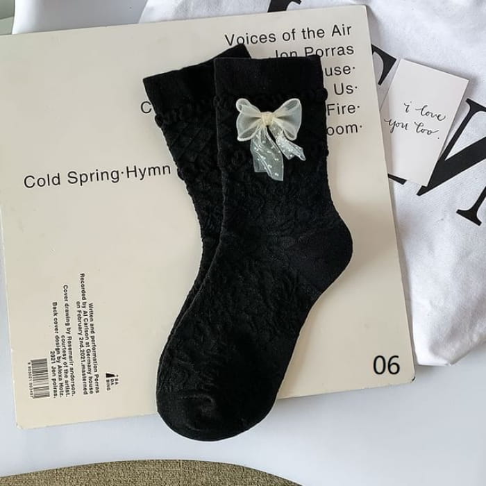 Short Socks (Various Designs) - 06 - Black / One Size