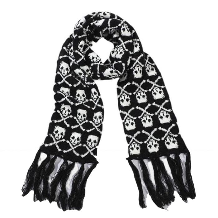 Skull Knitted Scarf - Standart / 1 - Other