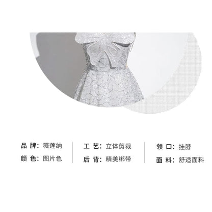 Sleeveless Mandarin Collar Butterfly Patterned Panel Mesh