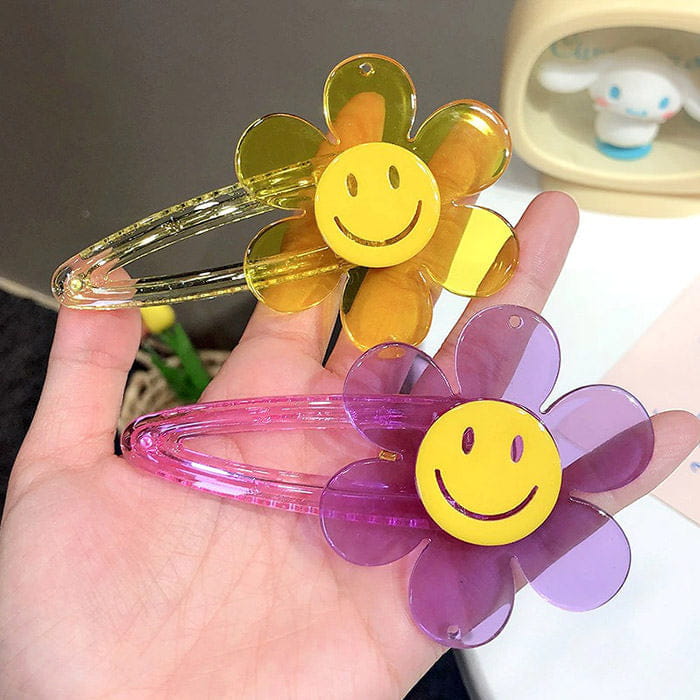 Smile Pretty Flowers Hair Clip - Other