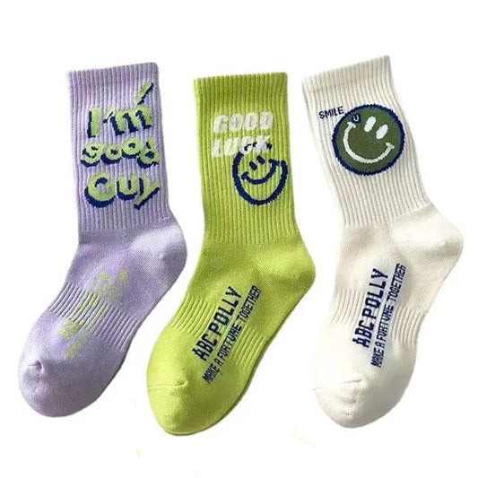 Smiley Face Socks - Standart/ 3pcs