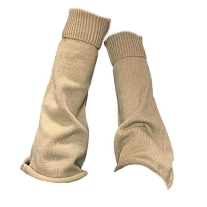 Soft Brown Leg Warmers - Beige - Socks