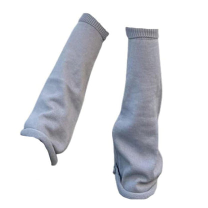 Soft Brown Leg Warmers - Grey - Socks