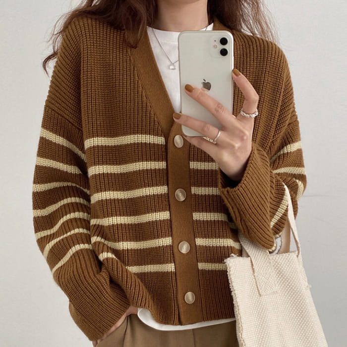 Soft Striped Cardigan