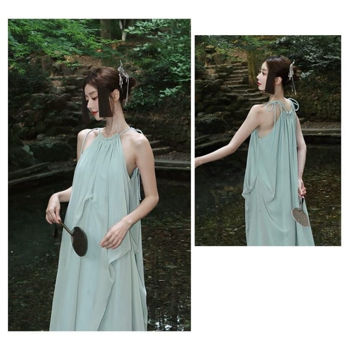 Spaghetti Strap Plain Maxi