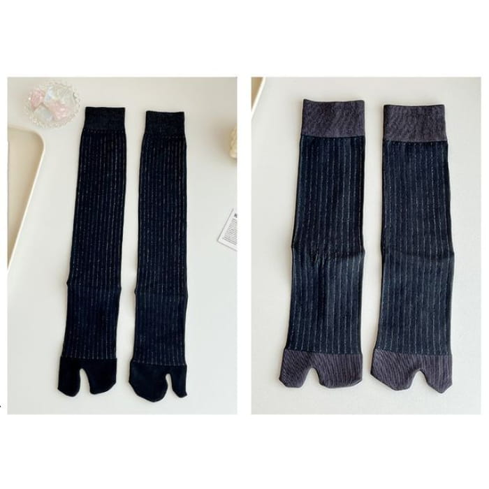 Split Toe Socks Set - Long Edition - 1 Pair - Black