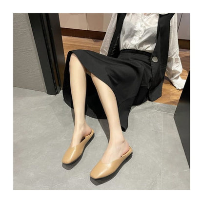 Square Toe Flats - Shoes