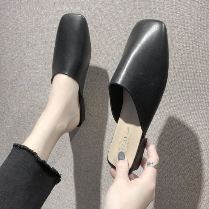 Square-Toe Mules