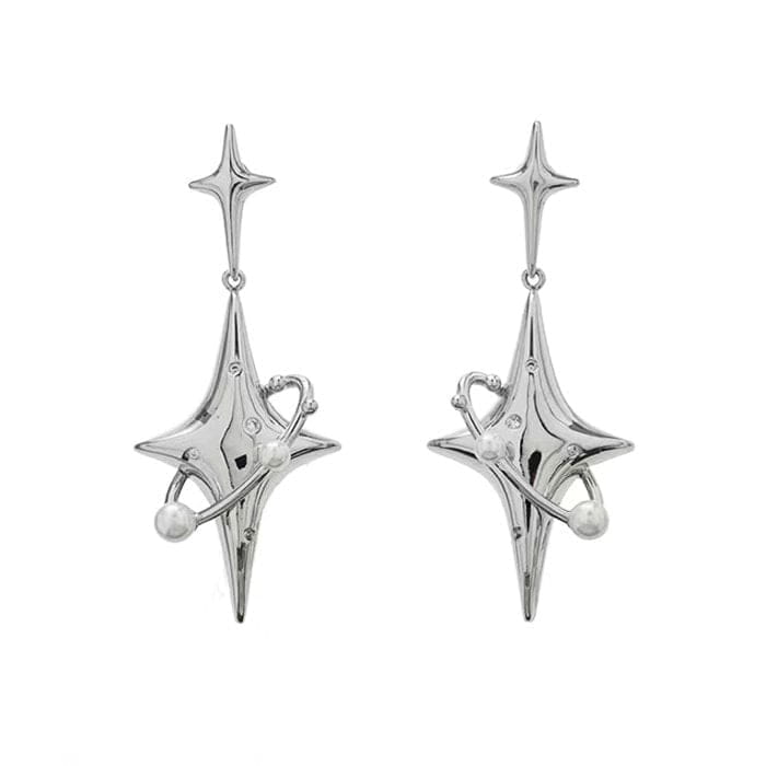 Star Aesthetic Earrings - Standart / Silver - earrings