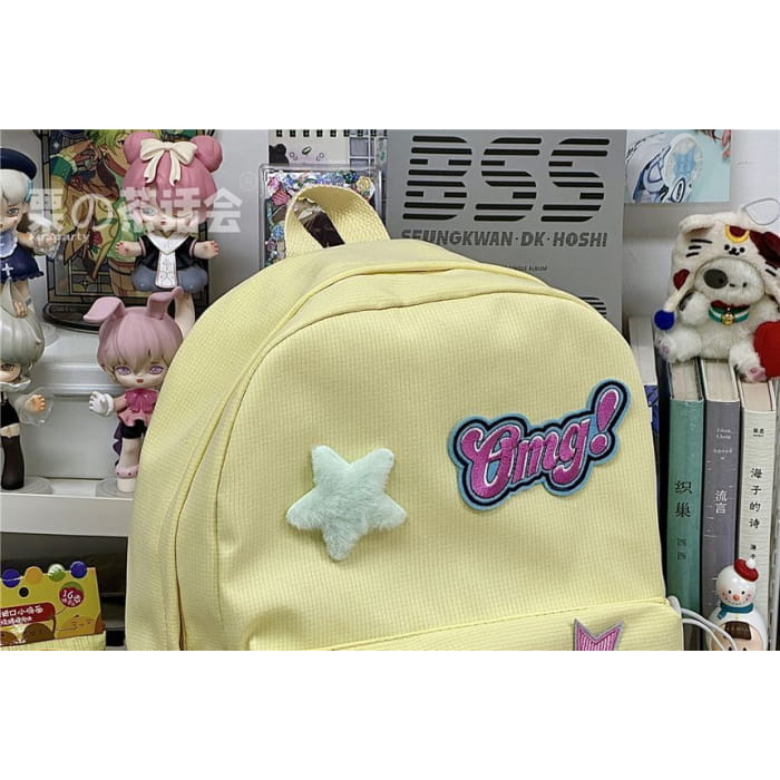 Star Applique Backpack / Charm / Set - backpack