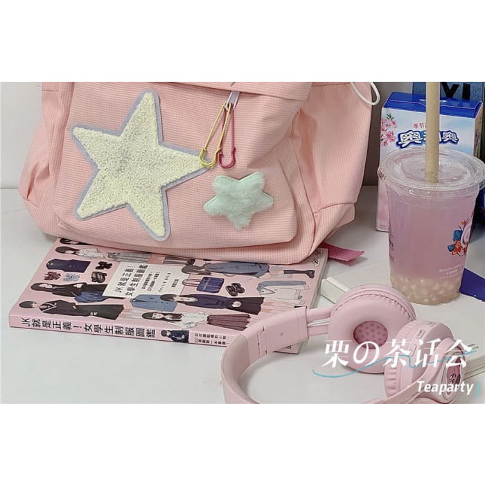 Star Applique Backpack / Charm / Set - backpack