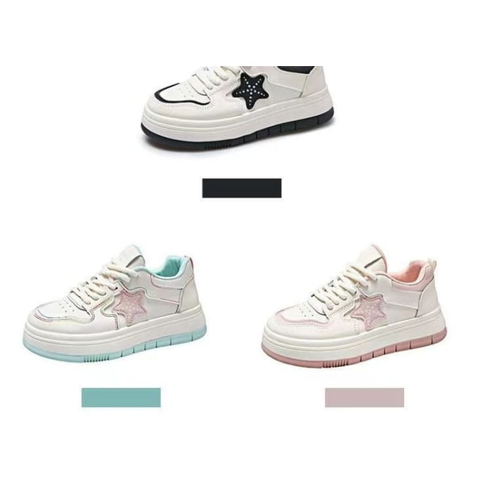 Star Applique Platform Sneakers