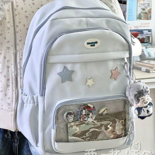 Star Applique PVC Panel Backpack / Tote Bag / Charm / Coin