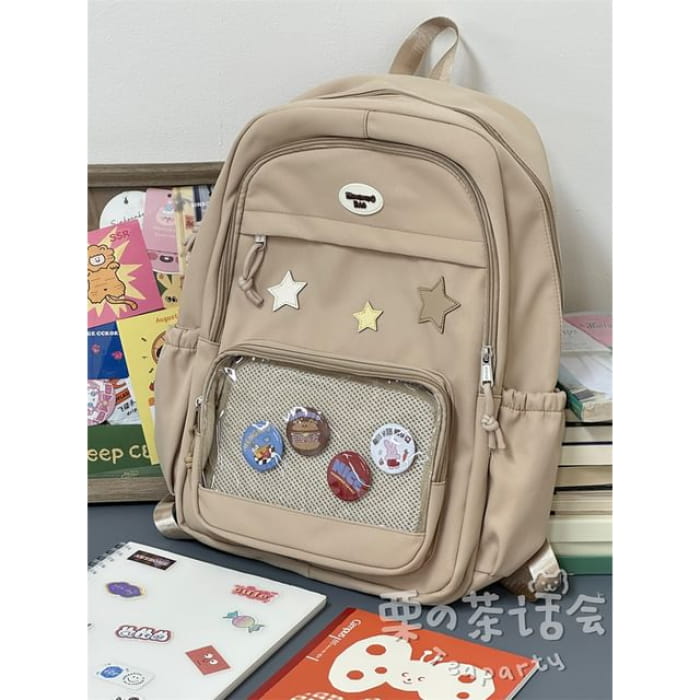 Star Applique PVC Panel Backpack / Tote Bag / Charm / Coin