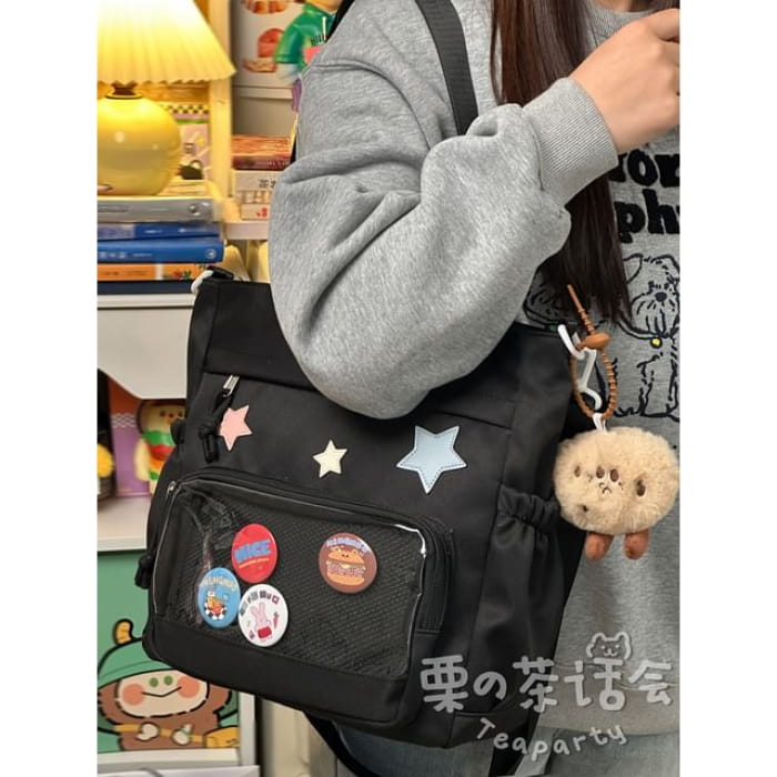 Star Applique PVC Panel Backpack / Tote Bag / Charm / Coin