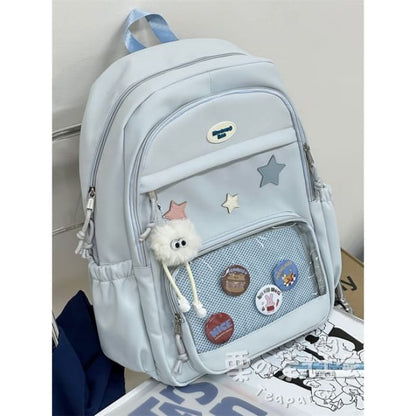 Star Applique PVC Panel Backpack / Tote Bag / Charm / Coin