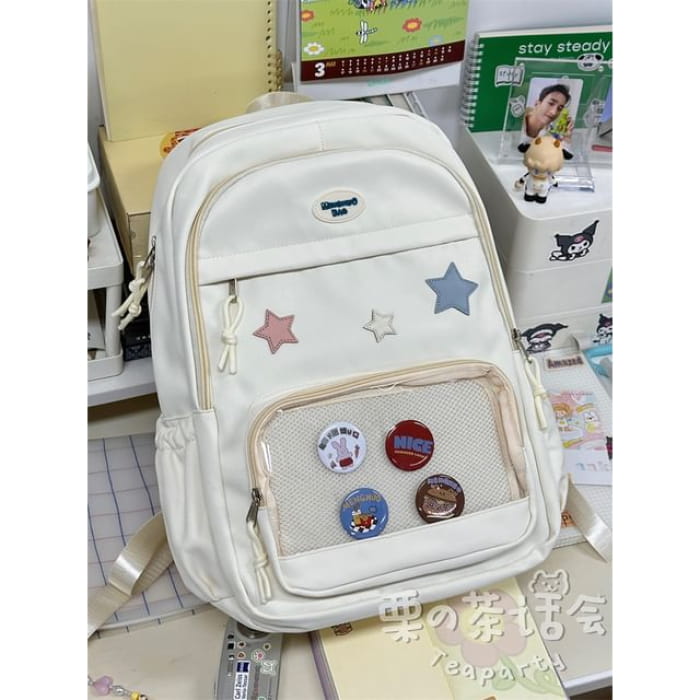 Star Applique PVC Panel Backpack / Tote Bag / Charm / Coin