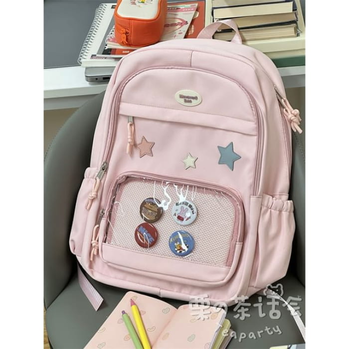 Star Applique PVC Panel Backpack / Tote Bag / Charm / Coin