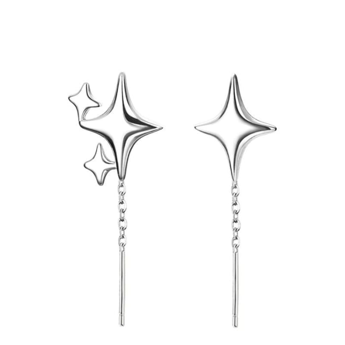 Star Asymmetrical Alloy Threader Earring