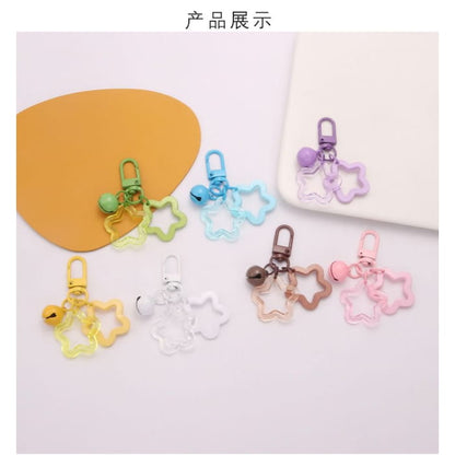 Star Bell Bag Charm Keyring