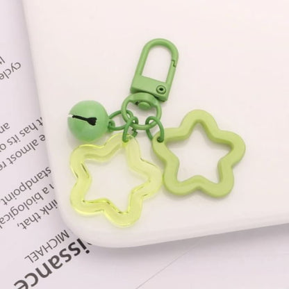 Star Bell Bag Charm Keyring - Q1205-5 - Green / One Size