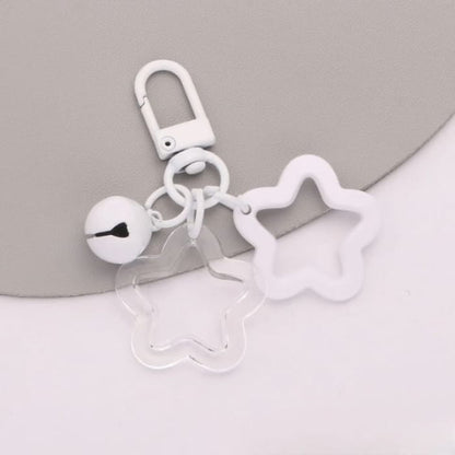 Star Bell Bag Charm Keyring - Q1205-7 - White / One Size