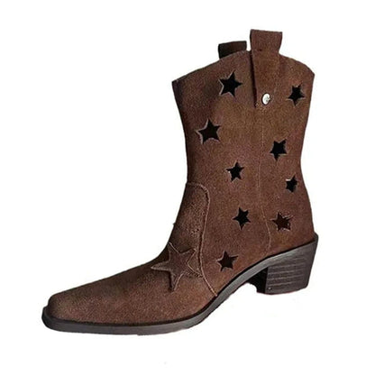 Star Cowboy Boots - EU35 (US5.0) / Brown