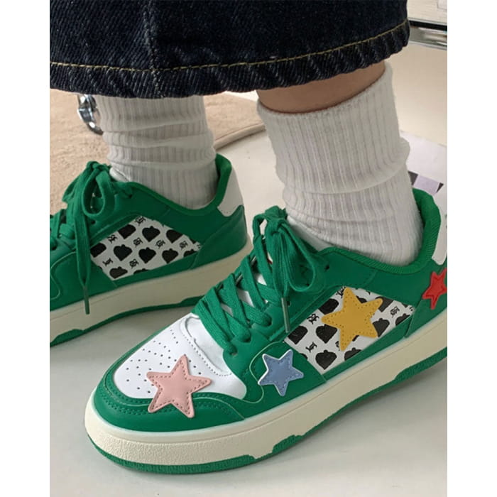 Star Dark Green Sneakers