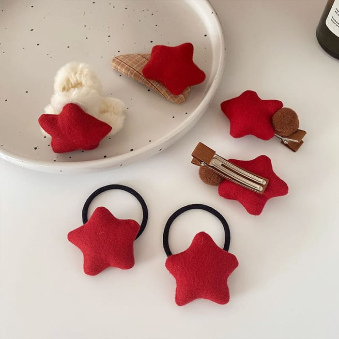 Star Fabric Hair Clip / Claw / Tie - Fashion Accessories